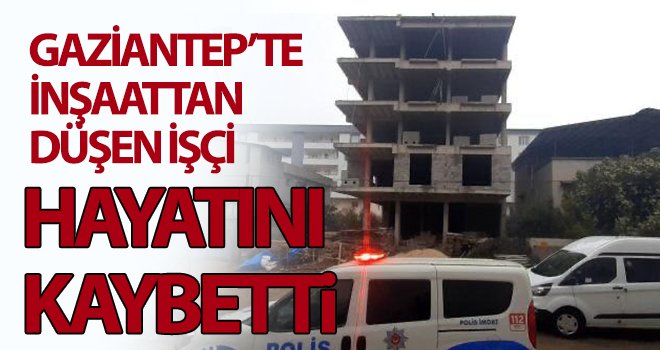  İnşaatta dengesini kaybeden işçi zemine çakıldı