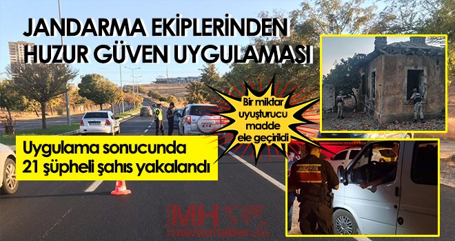 Jandarma ekiplerinden huzur güven uygulaması