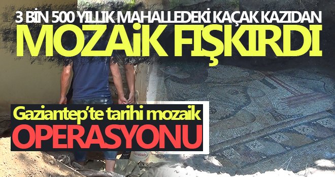  Kaçak kazı sırasında tarihi mozaikler ortaya çıktı