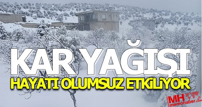  Kar Araban’da hayatı olumsuz etkiliyor