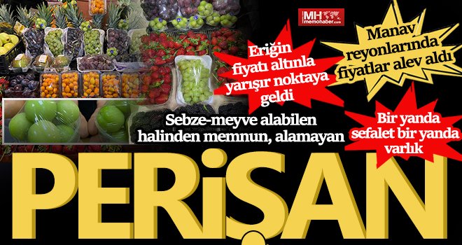  Marketlerin manav reyonlarındaki fiyatlar durdurulamıyor 