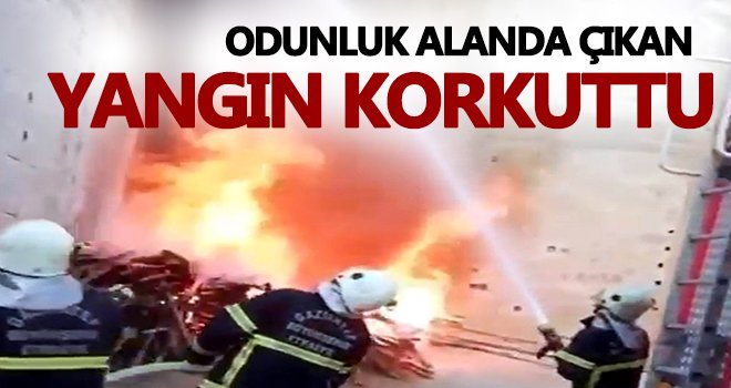  Odunluk alanda çıkan yangın korkuttu