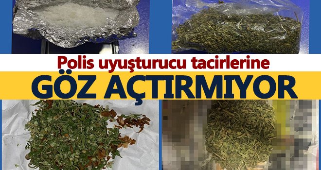  Polis uyuşturucu tacirlerine göz açtırmıyor