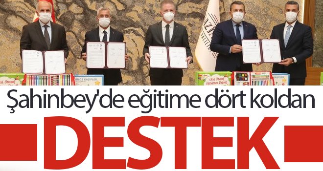  Şahinbey'de eğitime dört koldan destek