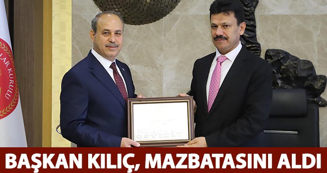  Sait Kılıç, mazbatasını aldı