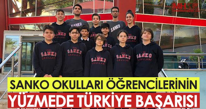 SANKO Okulları öğrencilerinin yüzmede Türkiye başarısı