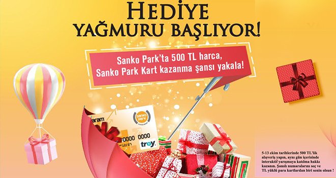  Sanko Park'ta hediye yağmuru başlıyor