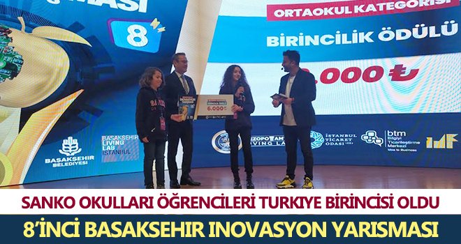  SANKO'lu öğrencileri inovasyon yarışmasında Türkiye birincisi oldu