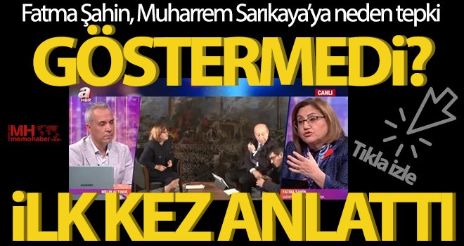 Sarıkaya'nın karşısında oturan Fatma Şahin'den açıklama! İlk kez anlattı