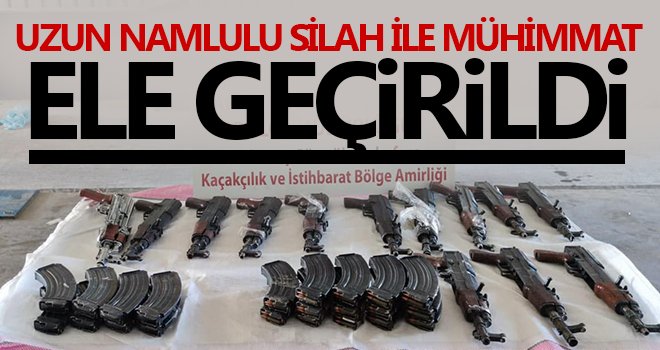  Sınır kapısında uzun namlulu silah ile mühimmat ele geçirildi