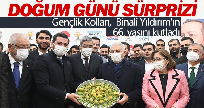  Son Başbakan'a Gaziantep'te doğum günü sürprizi 