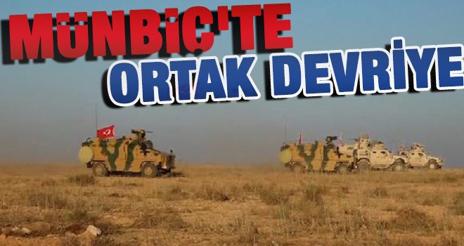 Suriye'nin Münbiç kenti kırsalında ortak devriye