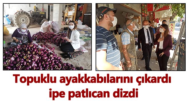  Topuklu ayakkabılarını çıkardı ipe patlıcan dizdi