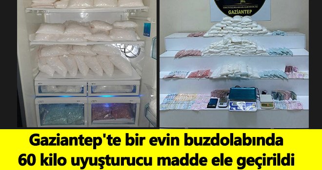 Uyuşturucuyu buzdolabına saklayan zanlılar polisten kaçamadı