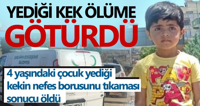  Yediği kek nefes borusunu tıkadı, dört günlük yaşam savaşını kaybetti 
