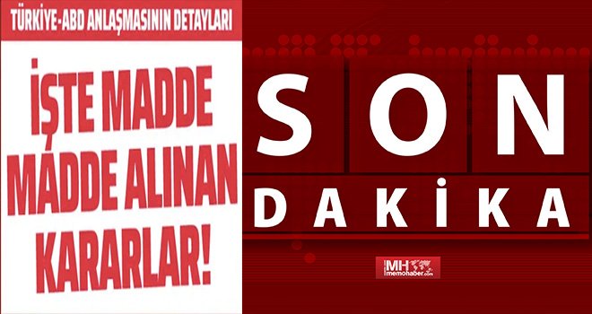 13 maddelik anlaşmada neler var: İşte o maddeler