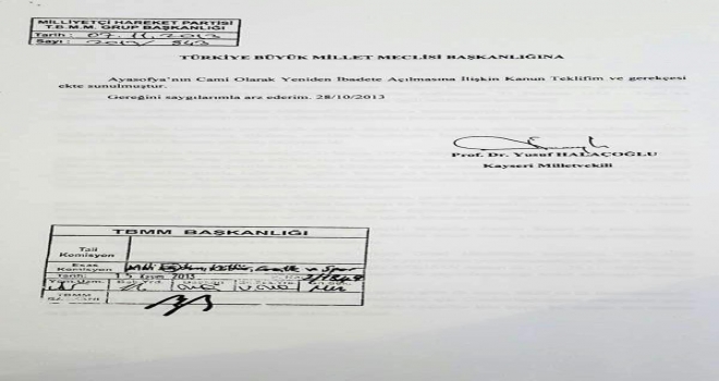 Mhpli Halaçoğlu: Akp Siyasi Çöküşü Nedeniyle Ayasofyaya Sarılıyor