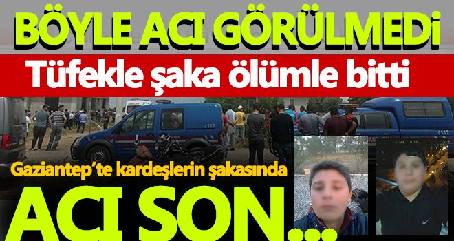 15 yaşındaki çocuk 13 yaşındaki kardeşini vurdu