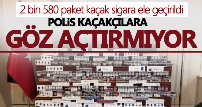 2 bin 580 paket kaçak sigara ele geçirildi