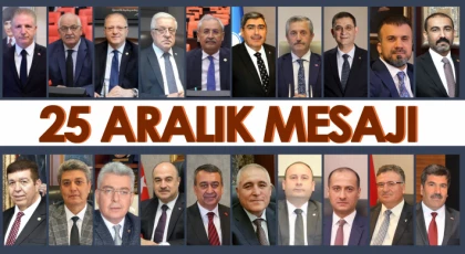 Gaziantep protokolünden 25 Aralık mesajı