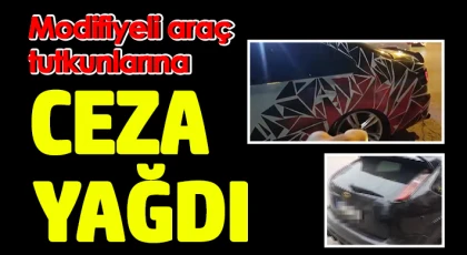 Gaziantep'te çevreyi rahatsız eden 7 modifiye araca ceza