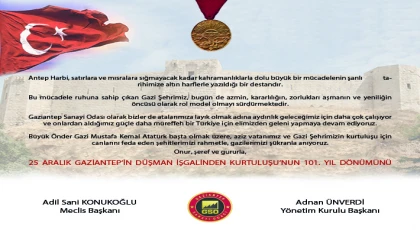 GSO'dan 25 Aralık mesajı