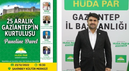 HÜDA PAR’dan Gaziantep’in Kurtuluşu paneline davet