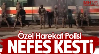 Özel harekat polislerinden nefes kesen tatbikat