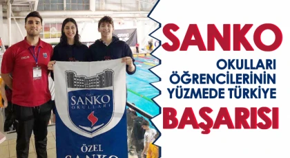 SANKO Okulları Öğrencilerinin Yüzmede Türkiye Başarısı