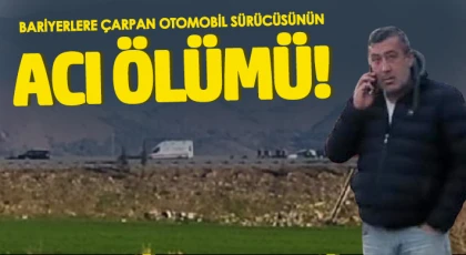 Bariyerlere çarpan otomobilin sürücüsü öldü
