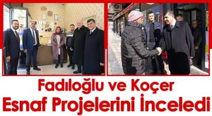 Fadıloğlu ile Koçer, esnaf projelerini inceledi