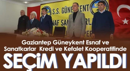 Gaziantep Güneykent Esnaf ve Sanatkarlar Kredi ve Kefalet Kooperatifinde seçim yapıldı