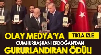 Gaziantep Olay Medya'ya Cumhurbaşkanı Erdoğan'dan Ödül!