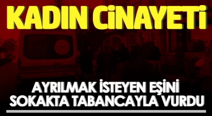 Kadın cinayeti! Ayrılmak isteyen eşini sokakta tabancayla vurdu