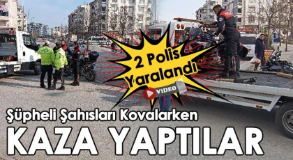 Motosikletin devrilmesi sonucu 2 yunus polisi yaralandı