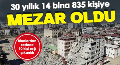 30 yıllık 14 bina 835 kişiye mezar oldu