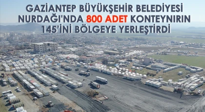 Büyükşehir Belediyesi Nurdağı'nda 800 adet konteynırın 145’ini bölgeye yerleştirdi