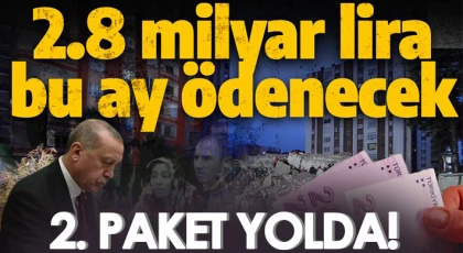 Deprem yaralarını sarmak için 2. paket!