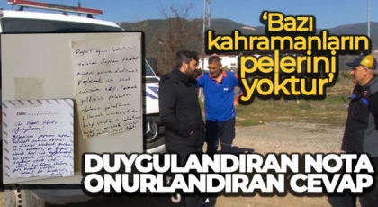 Duygulandıran nota onurlandıran cevap