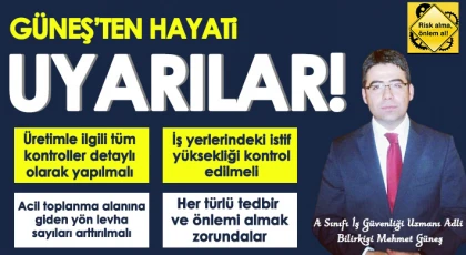 Güneş’ten Hayati Uyarılar!