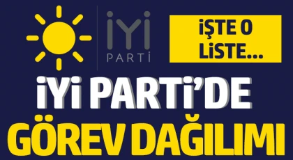 İYİ Parti’de görev dağılımı...