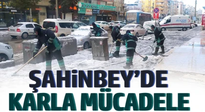 Şahinbey’de karla mücadele