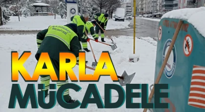 Şahinbey'de karla mücadele aralıksız sürüyor