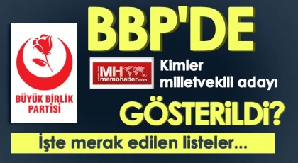 BBP’den hangi isimler milletvekili adayı gösterildi?