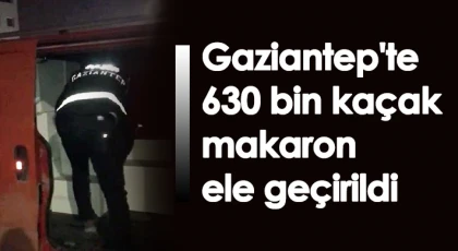 Gaziantep'te 630 bin kaçak makaron ele geçirildi