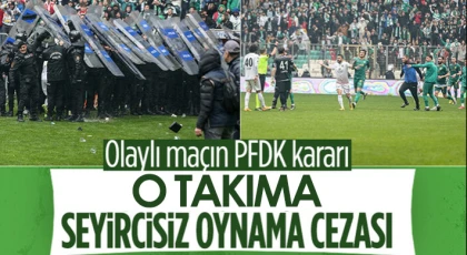 PFDK'dan o takıma 9 maç ceza