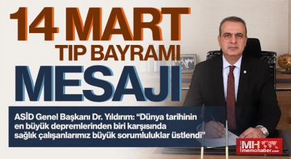 Yıldırım'dan 14 Mart Tıp Bayramı mesajı