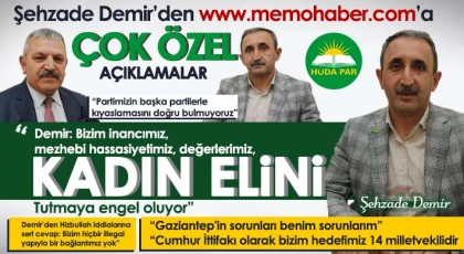 AK Parti’nin Hüda-Par kontenjanından adayı Şehzade Demir’den www.memohaber.com’a ziyaret
