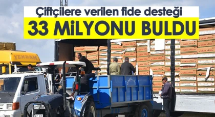 Çiftçilere verilen fide desteği 33 milyonu buldu
