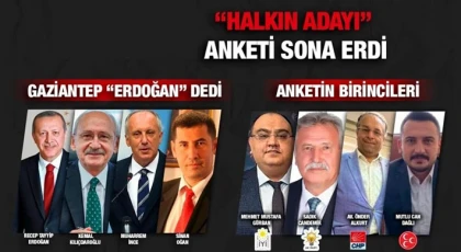 Gaziantep halkın adayı anketi sona erdi